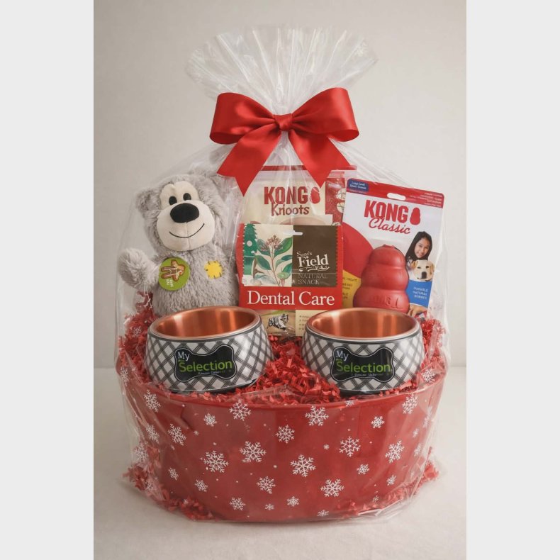 Samlede pakke med leget�j og snack